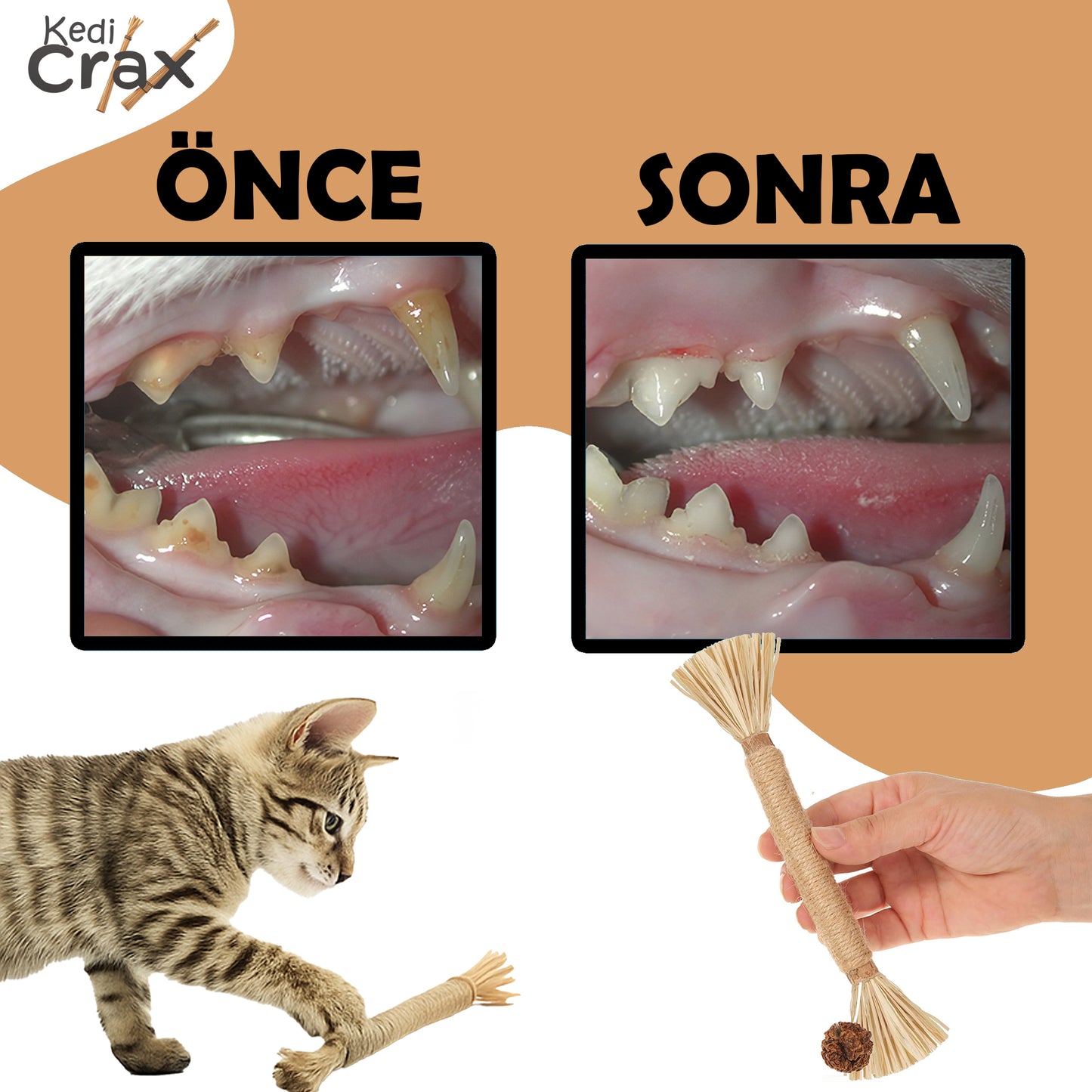 KediCrax Doğal Çiğneme Çubuğu